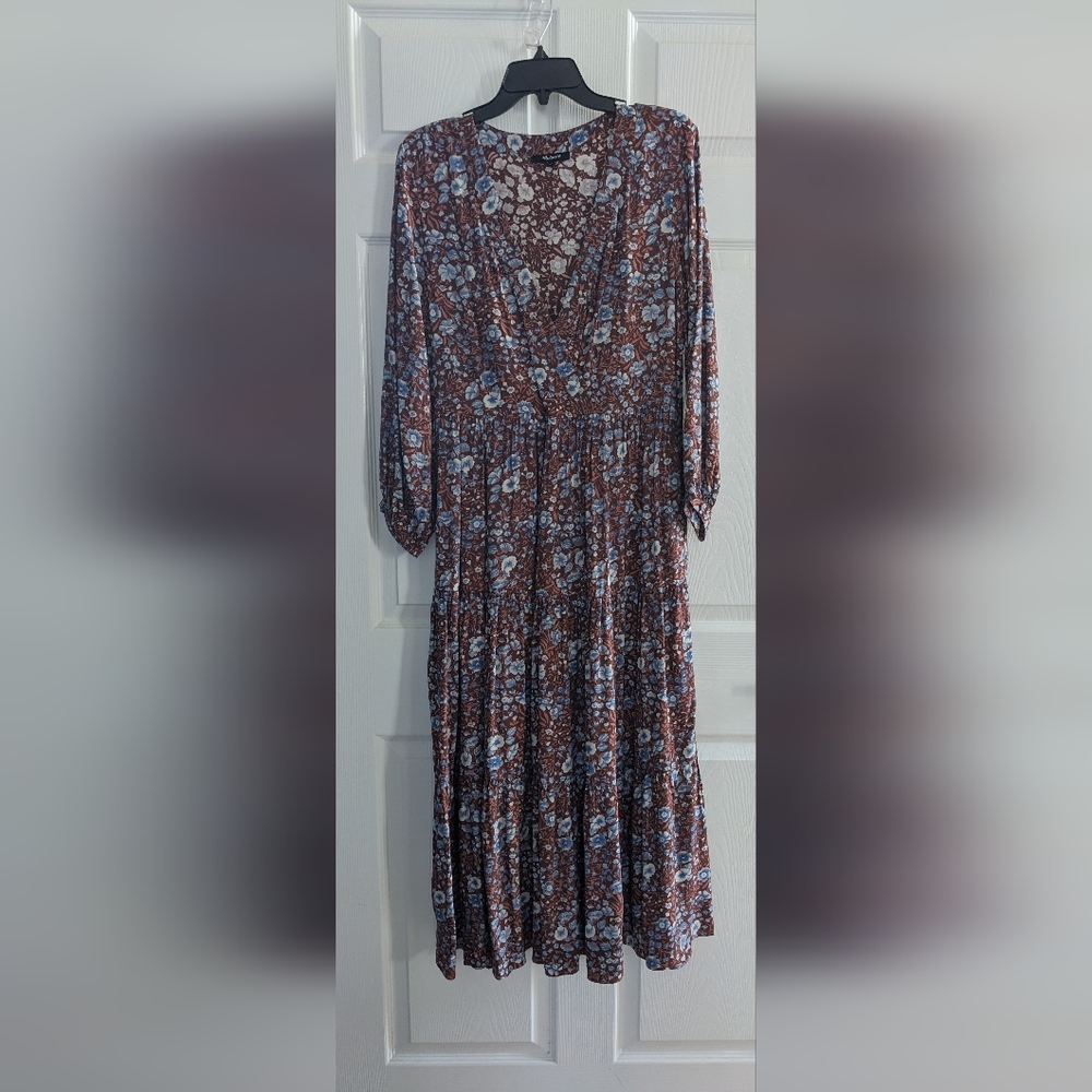 Long Floral dress by Madewell *Has Pockets